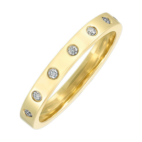 14Kt Yellow Gold Diamond 1/12Ctw Ring