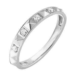 14Kt White Gold Diamond 1/10Ctw Ring