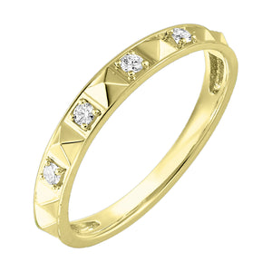 14Kt Yellow Gold Diamond 1/10Ctw Ring