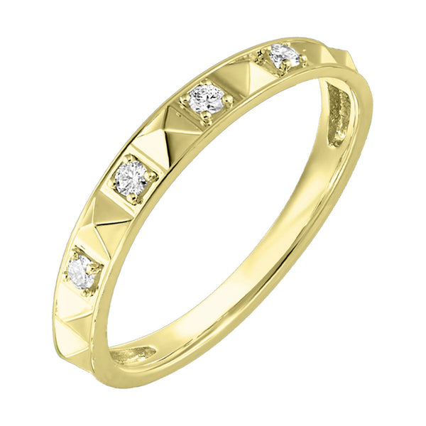 14Kt Yellow Gold Diamond 1/10Ctw Ring