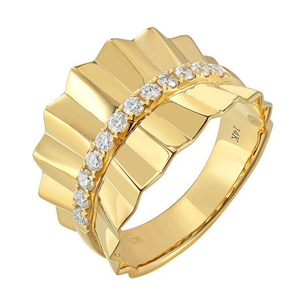 14Kt Yellow Gold Diamond 1/3Ctw Ring