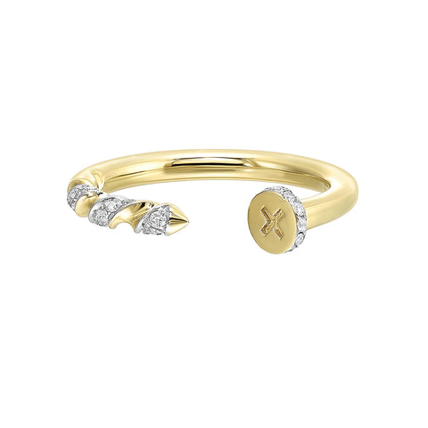 14K Yellow Gold Diamond Fashion Ring (0.20CTW)