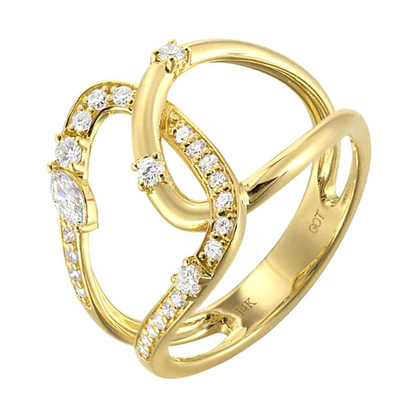 14Kt Yellow Gold Diamond 1/3Ctw Ring