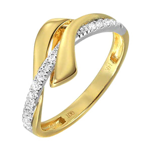 14Kt White Yellow Gold Diamond 1/8Ctw Ring