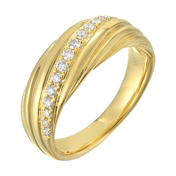14Kt Yellow Gold Diamond 1/5Ctw Ring