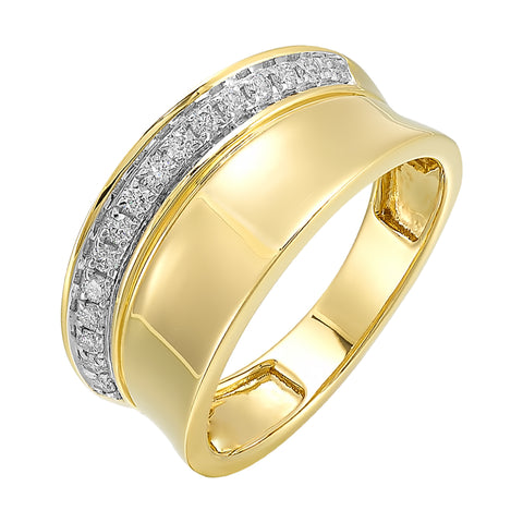 14Kt Yellow Gold Diamond 1/5Ctw Ring