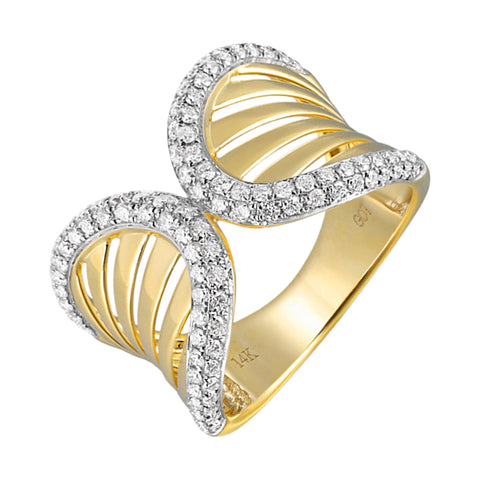 14Kt Yellow Gold Diamond 3/4Ctw Ring