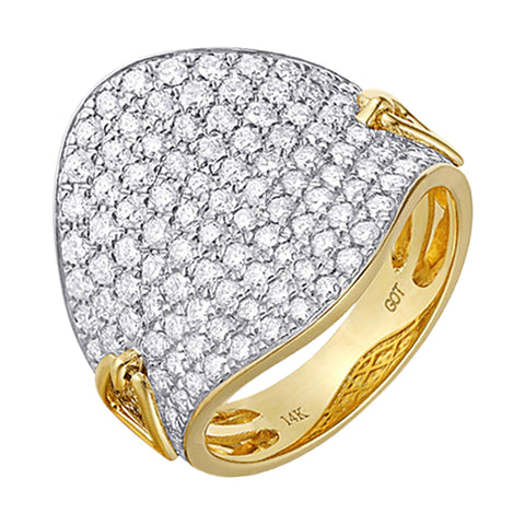 14Kt Yellow Gold Diamond 2Ctw Ring