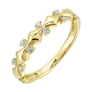 14Kt Yellow Gold Diamond 1/7Ctw Ring