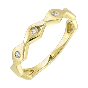 14Kt Yellow Gold Diamond 1/20Ctw Ring