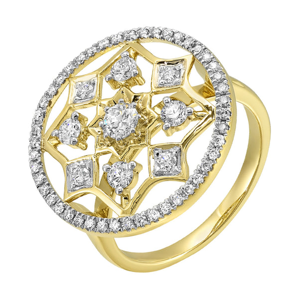 14Kt Yellow Gold Diamond 3/4Ctw Ring