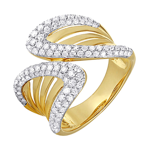 14Kt Yellow Gold Diamond 1Ctw Ring