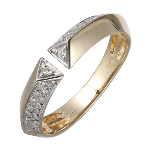 14Kt Yellow Gold Diamond 1/6Ctw Ring