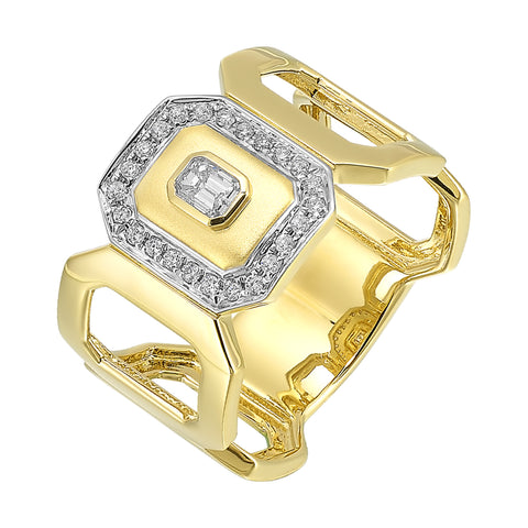 14Kt Yellow Gold Diamond 1/4Ctw Ring