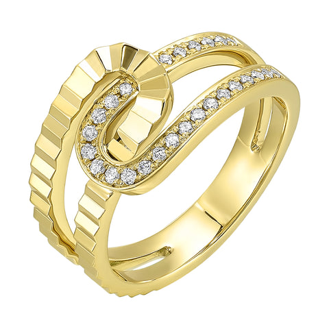 14Kt Yellow Gold Diamond 1/6Ctw Ring