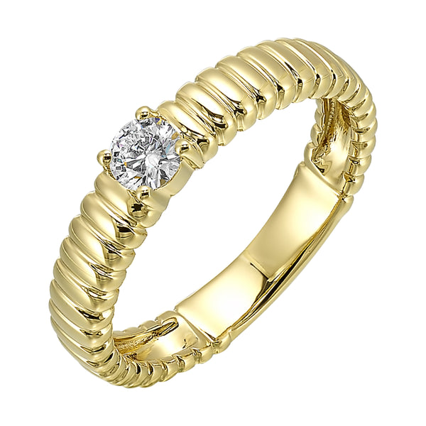 14Kt Yellow Gold Diamond 1/5Ctw Ring