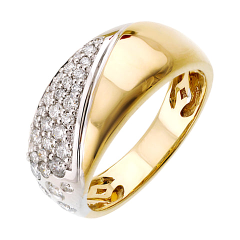 14Kt White Yellow Gold Diamond 1/2Ctw Ring