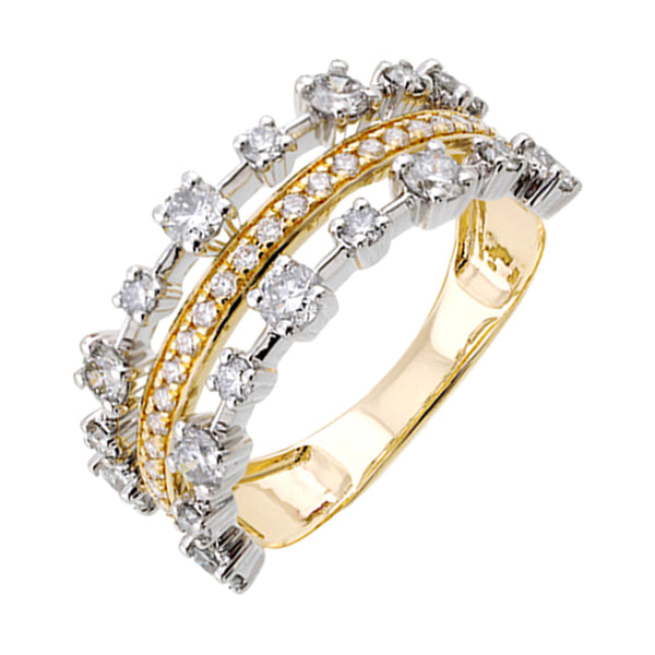 14Kt White Yellow Gold Diamond 1Ctw Ring