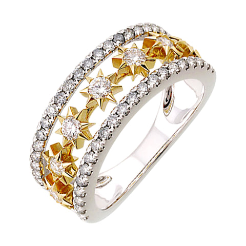 14Kt White Yellow Gold Diamond 5/6Ctw Ring