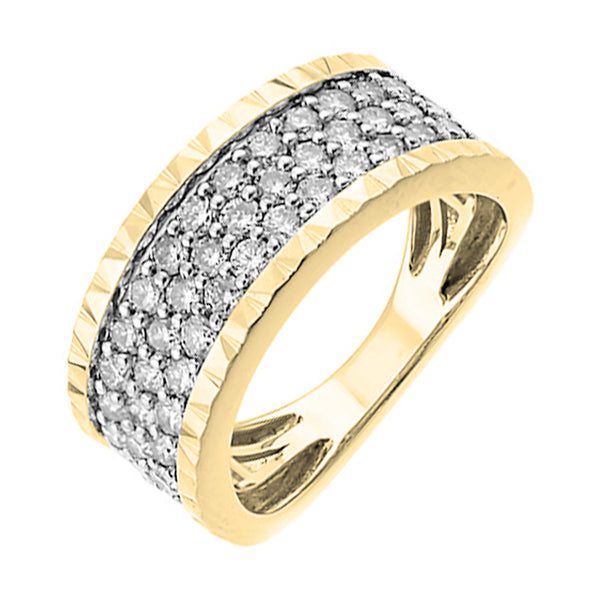 14Kt White Yellow Gold Diamond 1Ctw Ring