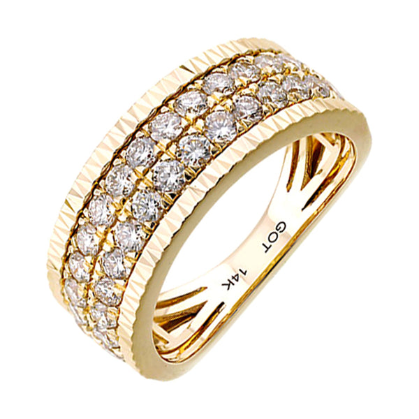 14Kt Yellow Gold Diamond 1Ctw Ring