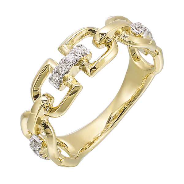 14Kt Yellow Gold Diamond 1/8Ctw Ring