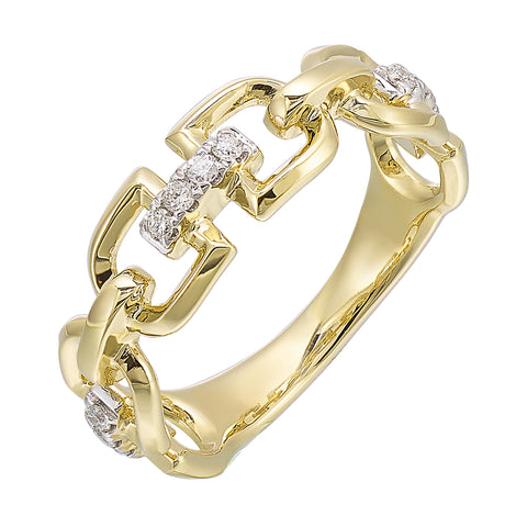 14Kt Yellow Gold Diamond 1/8Ctw Ring