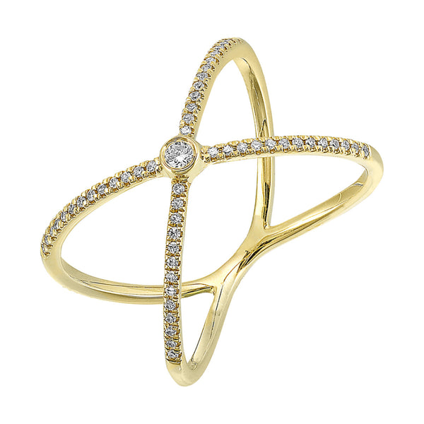 14Kt Yellow Gold Diamond 1/6Ctw Ring