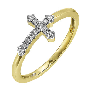 14Kt Yellow Gold Diamond 1/10Ctw Ring