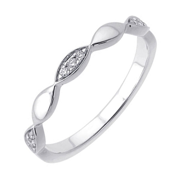 14Kt White Gold Diamond 1/20Ctw Ring