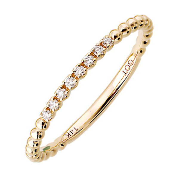 14Kt Yellow Gold Diamond 1/20Ctw Ring