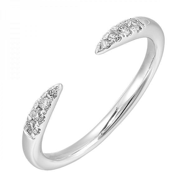 14K White Gold 1/10CTW Diamond Ring