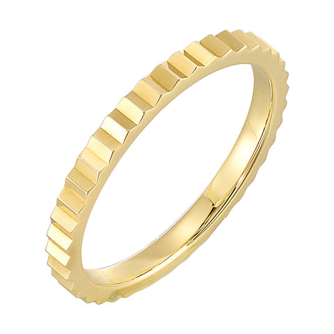 Gold Geometric Eternity Stackable Band
