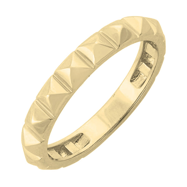 Gold Geometric Stackable Band