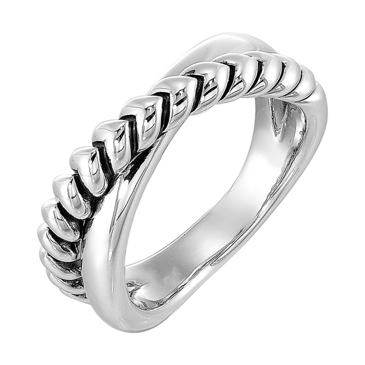 Silver Criss-Cross Ring