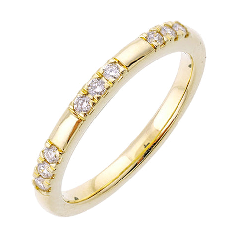3 Diamond Station Stackable Ring
