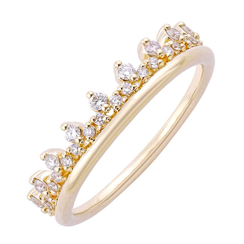 Diamond Crown Stackable Ring