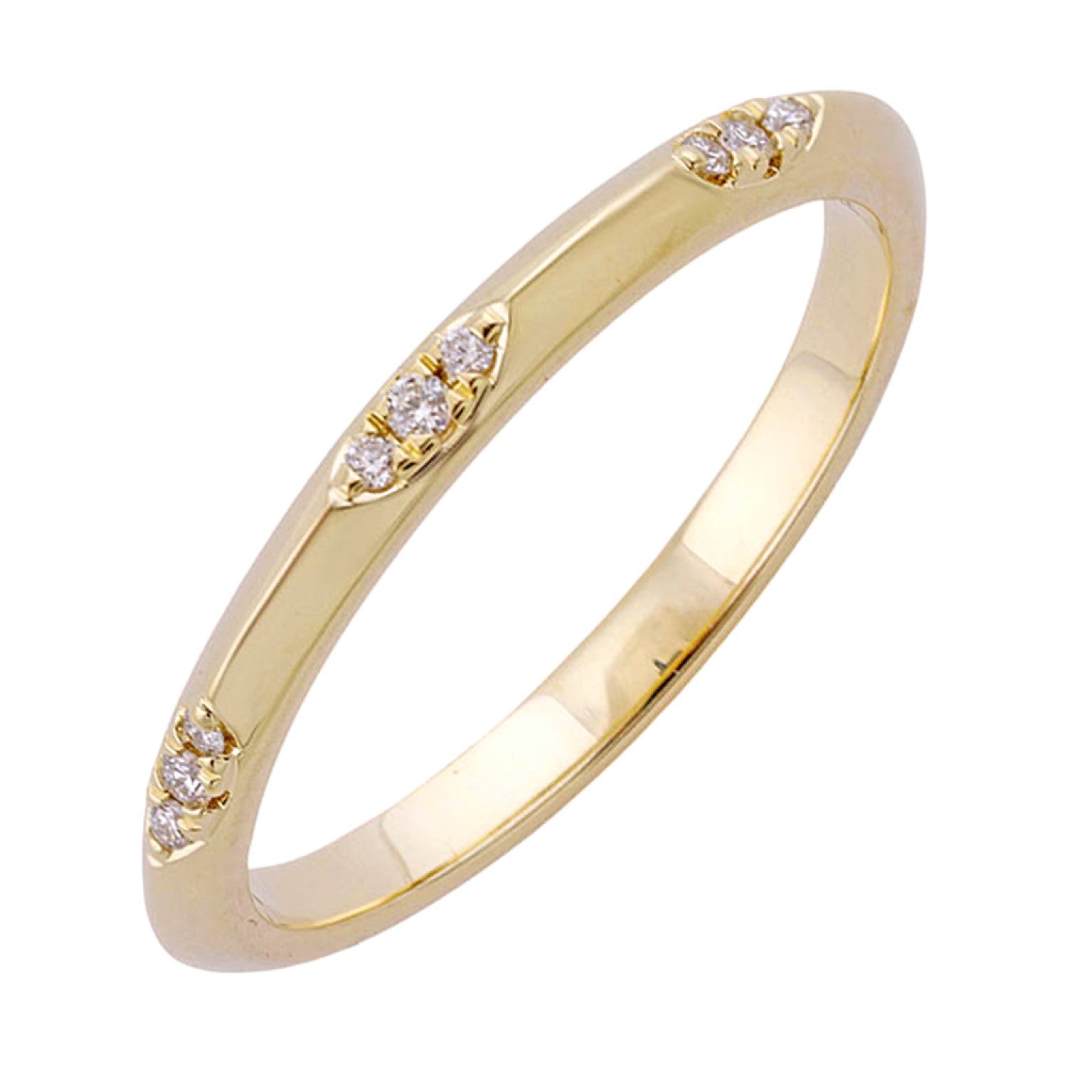 Knife edge Diamond Stackable Band