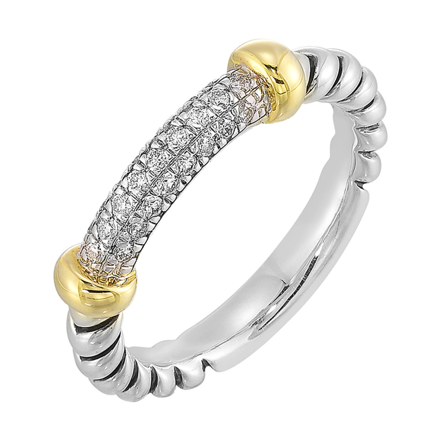 Gold & Silver Diamond Ring