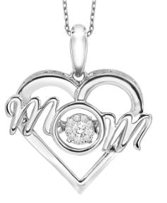 Mom's Heart Diamond Necklace