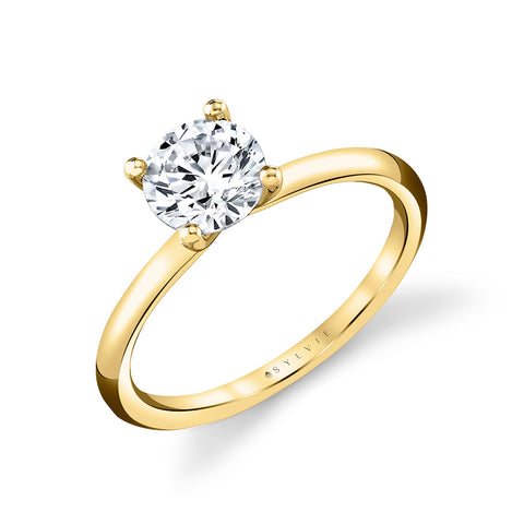Round Cut Solitaire Engagement Ring - Amelia