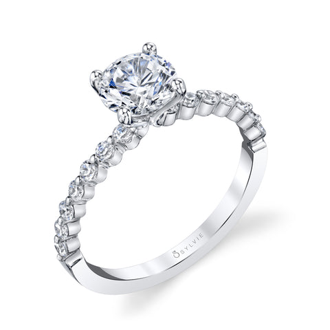 Round Cut Classic Engagement Ring - Athena