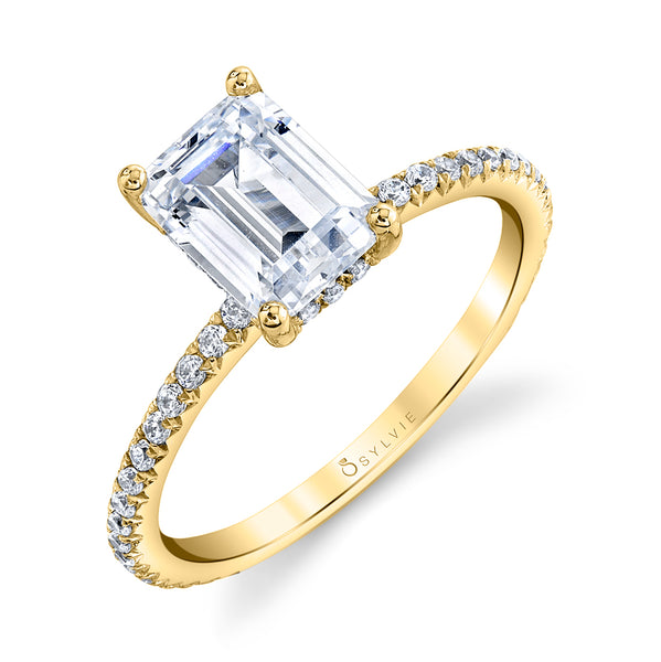 Emerald Cut Classic Engagement Ring - Maryam