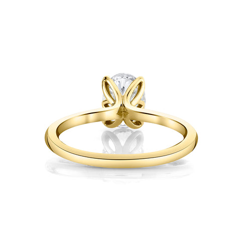 Tulira Solitaire Petal Prong Engagement Ring - Fawn