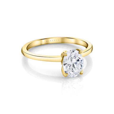 Tulira Solitaire Petal Prong Engagement Ring - Fawn