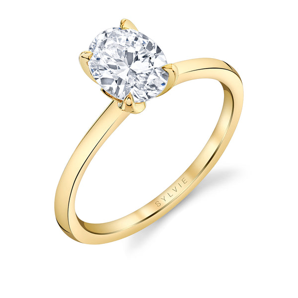 Tulira Solitaire Petal Prong Engagement Ring - Fawn