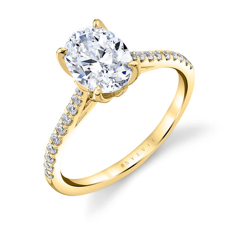 Tulira Petal Prong Diamond Engagement Ring - Willow