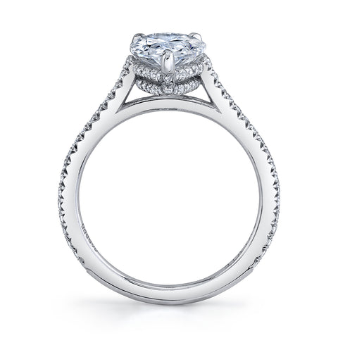 Round Cut Classic Hidden Halo Engagement Ring - Steffi
