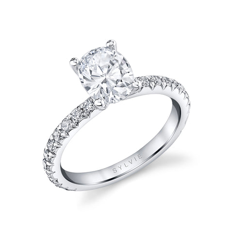 Oval Cut Classic Engagement Ring - Vanessa