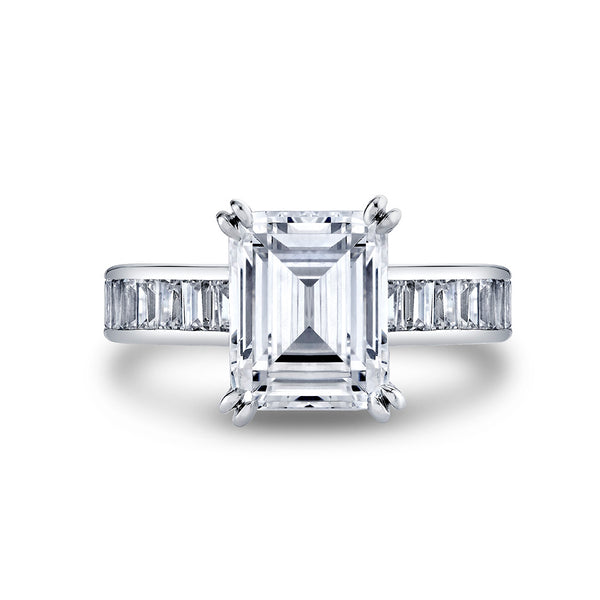 Auravie Channel Set Baguette Engagement Ring - Amren